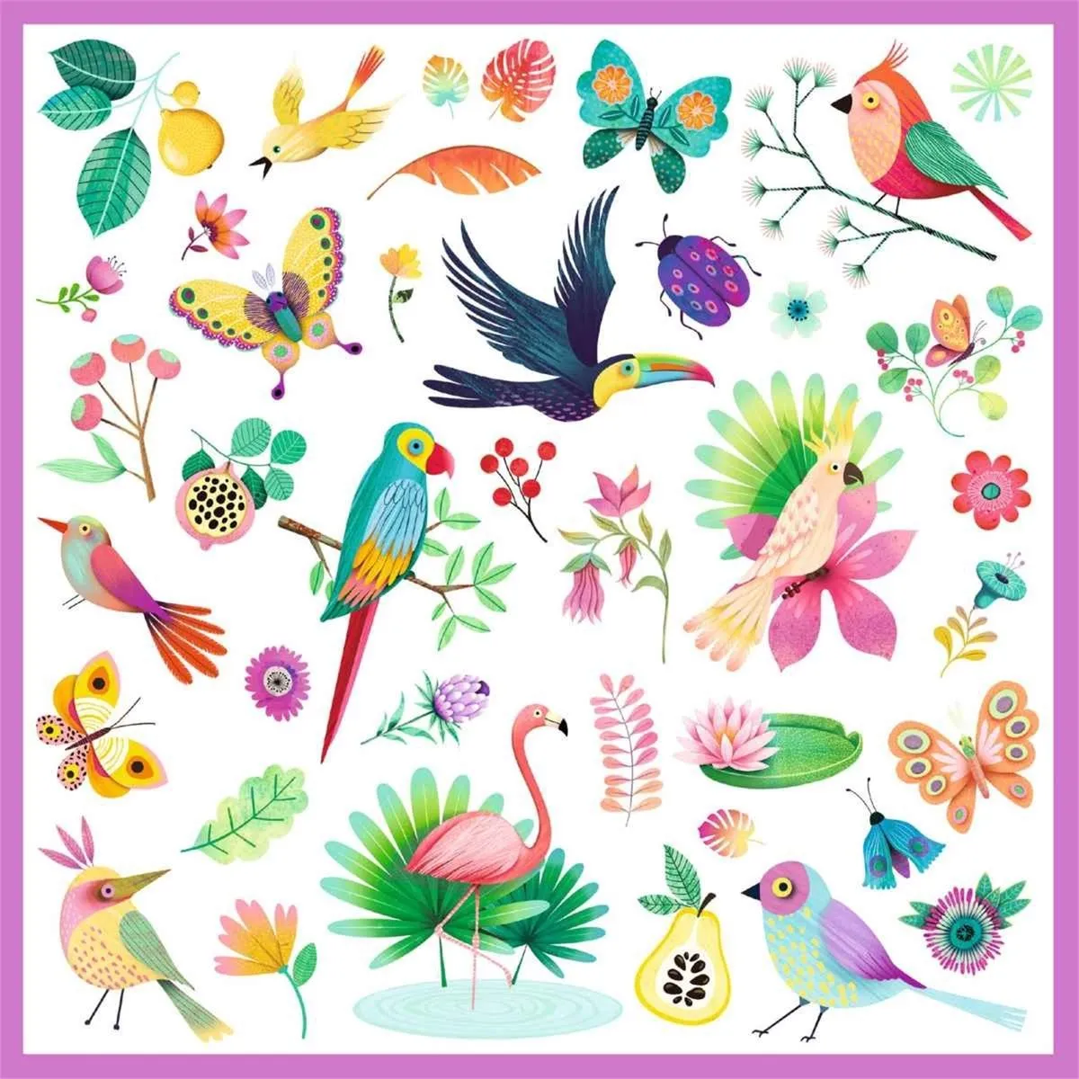 Djeco Stickers Paradijs - 4 Vellen Multi