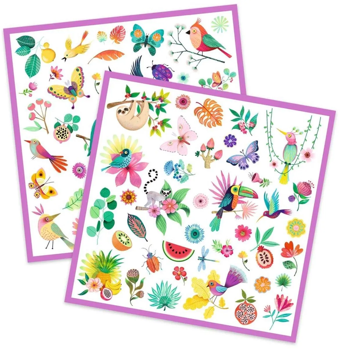 Djeco Stickers Paradijs - 4 Vellen Multi
