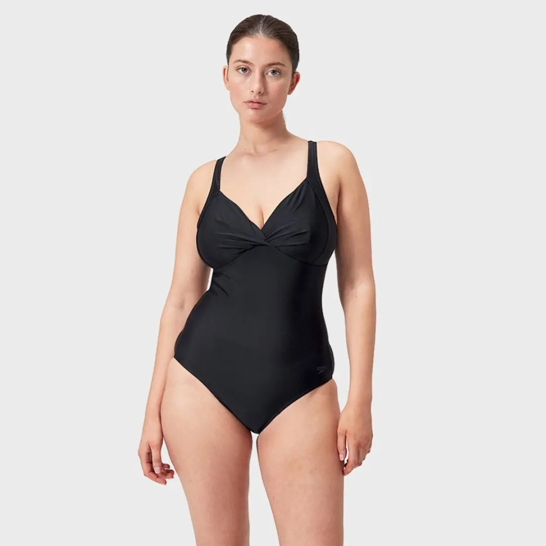 Speedo Shaping Cross Knot Dames Sportbadpak - One Size - Zwart