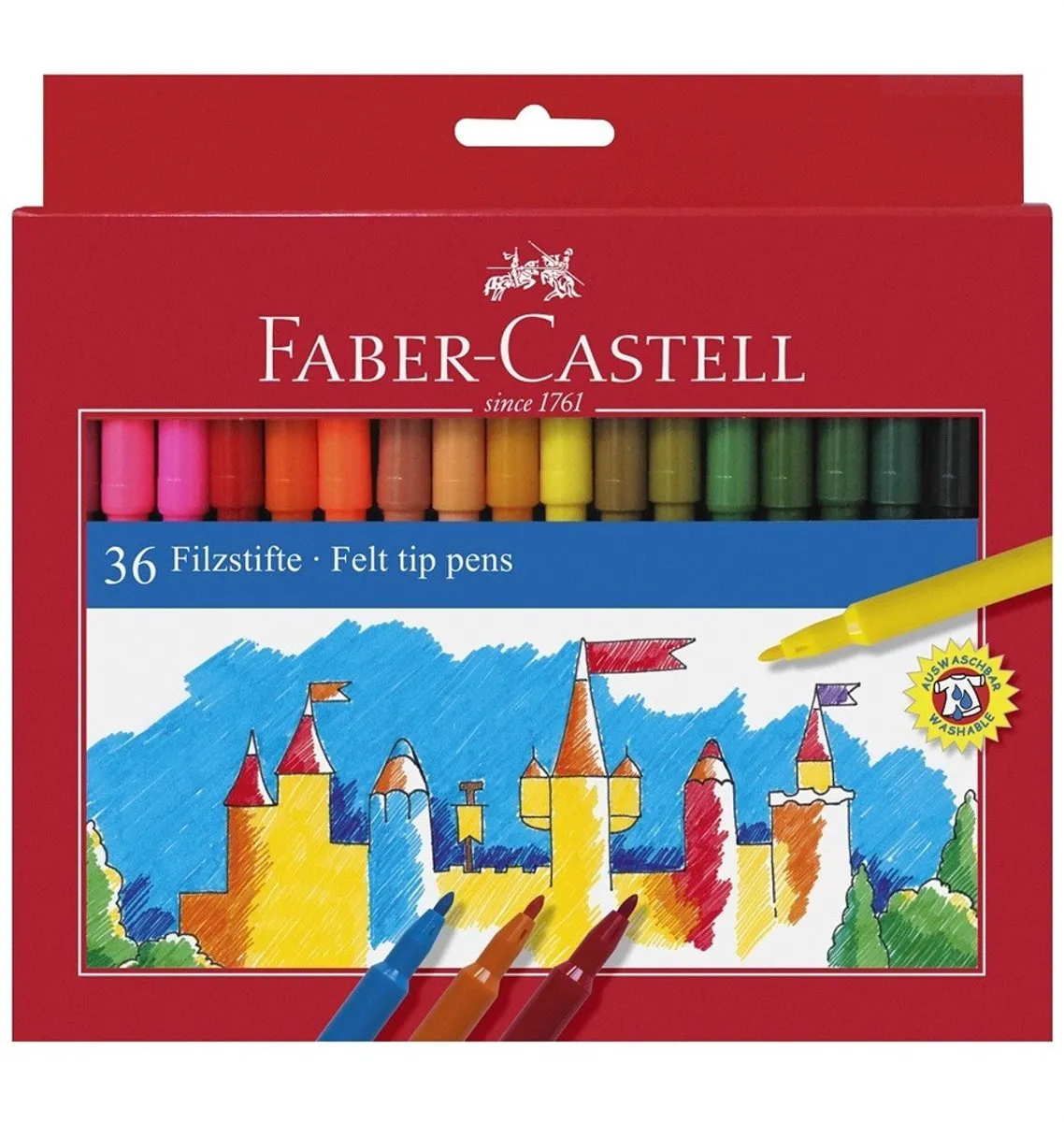 Faber-Castell FC-554236 Viltstiften - 36 Stuks Multicolor