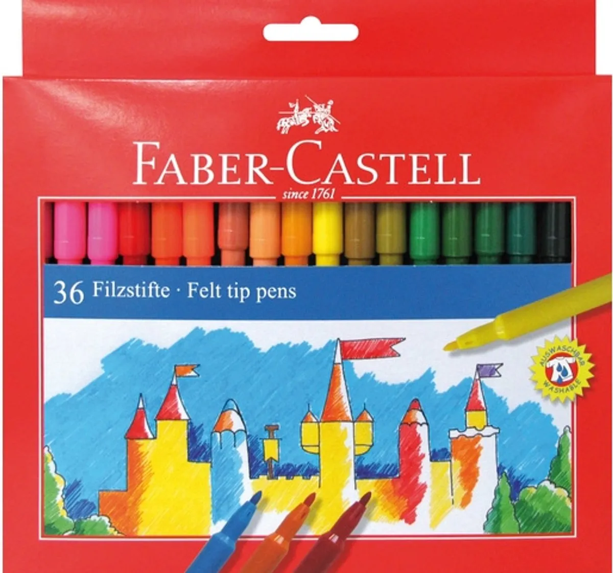 Faber-Castell FC-554236 Viltstiften - 36 Stuks Multicolor