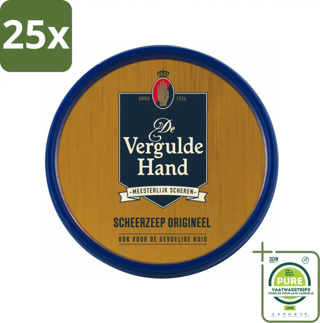 Vergulde Hand Scheerzeep Tablet 75g