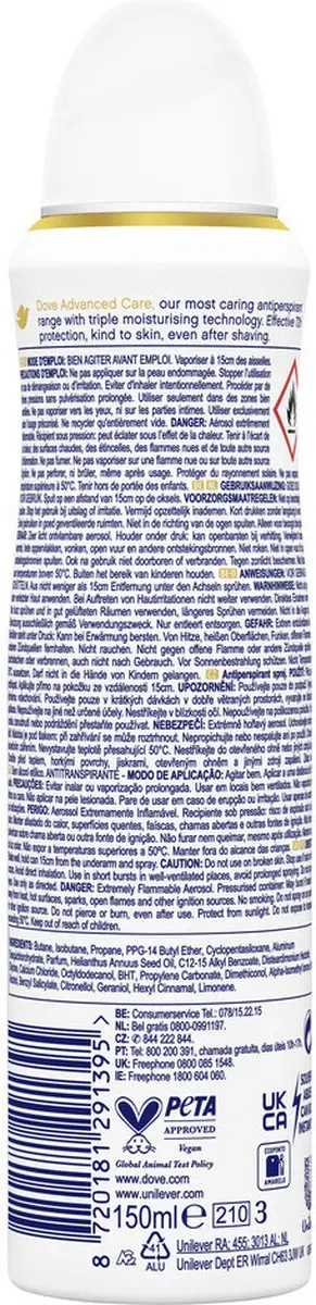 Dove Deospray Acai Bes & Waterlelie 150ml - afbeelding 6 van 6