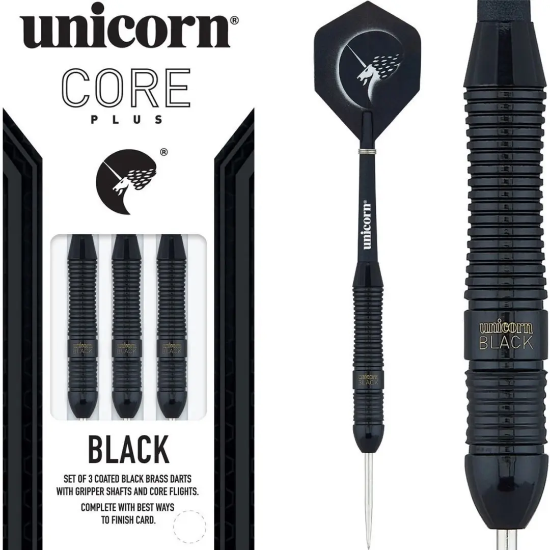 Unicorn Core Plus Black Brass Dartpijlen