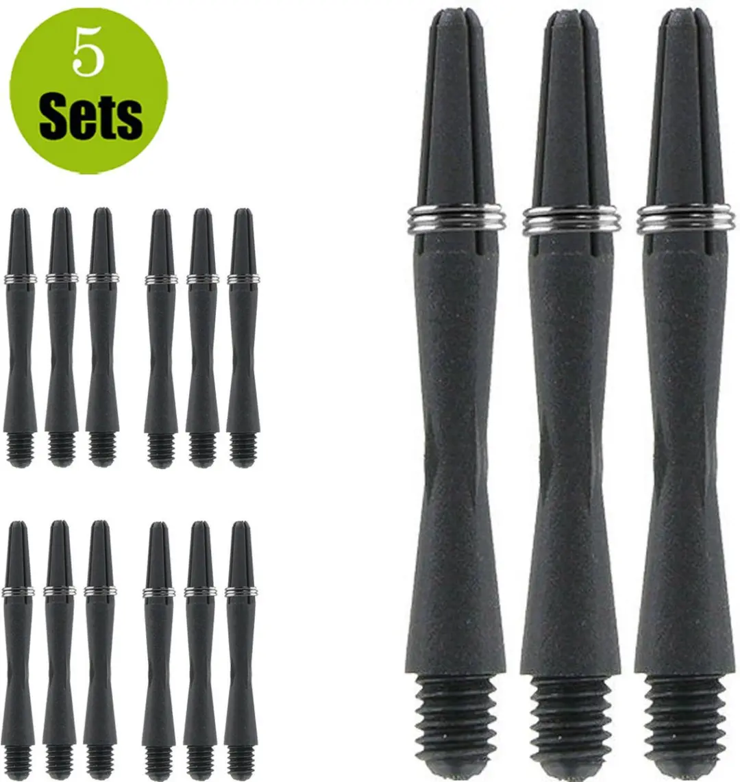 Bull's Carboni Shaft Short + Ring 5 Stuks - Zwart