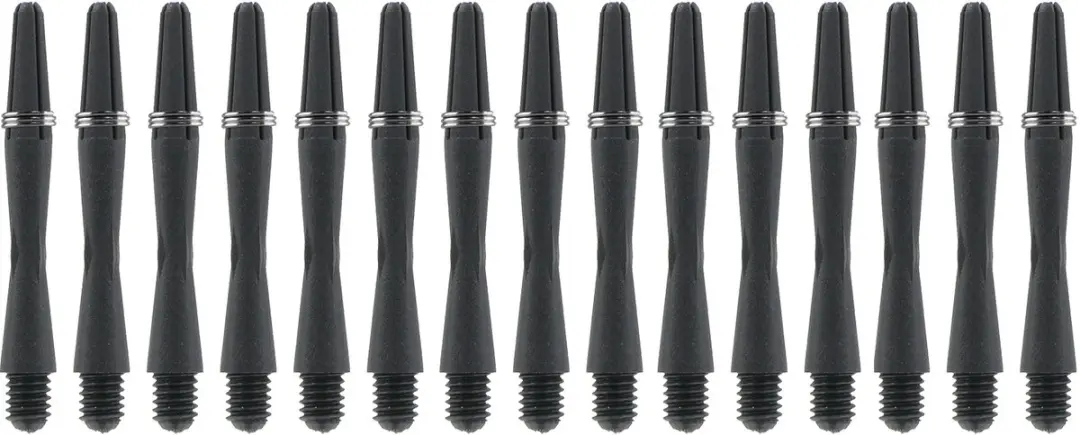 Bull's Carboni Shaft Short + Ring 5 Stuks - Zwart