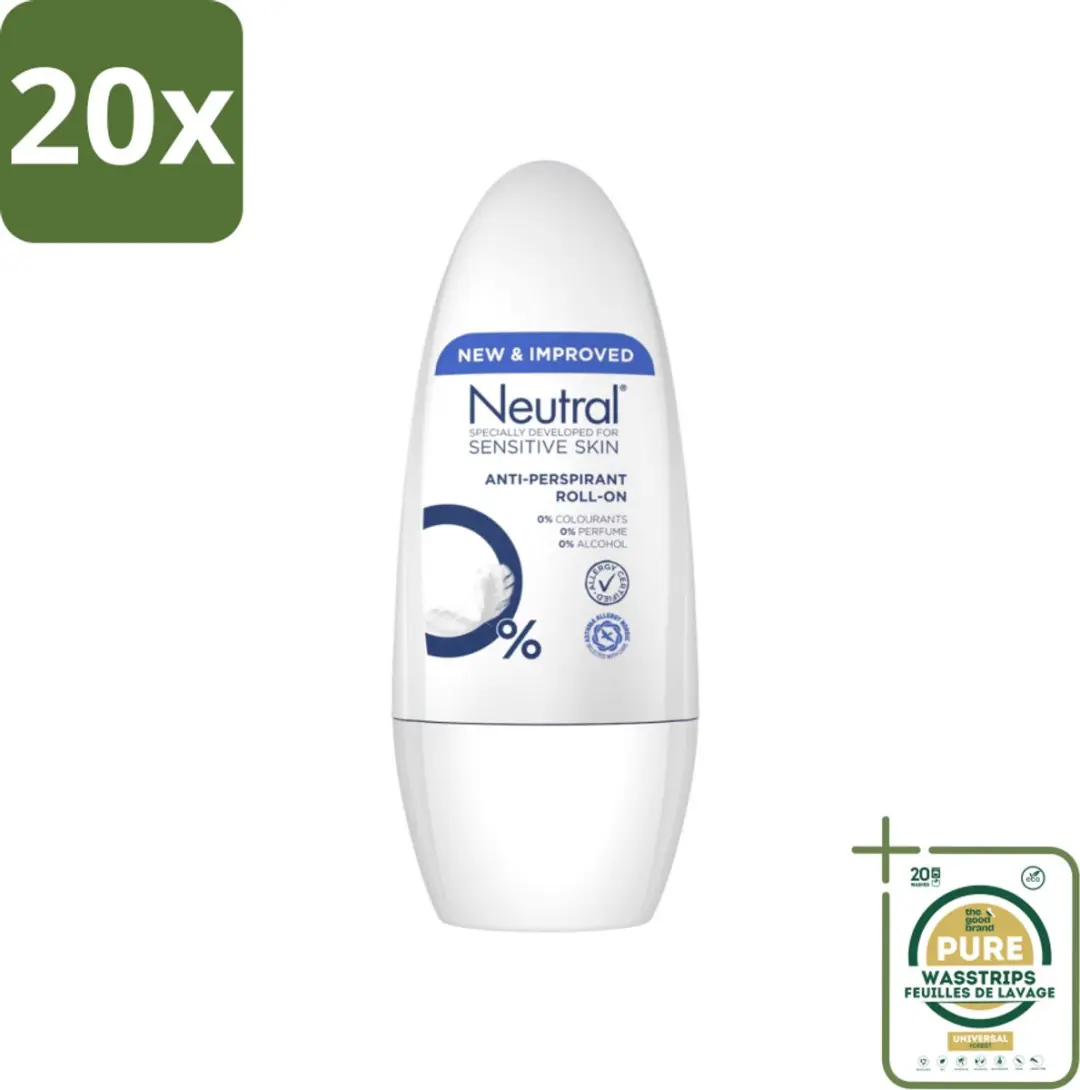 Neutral Deodorant Roller Gevoelige Huid 50ml - 20 Stuks