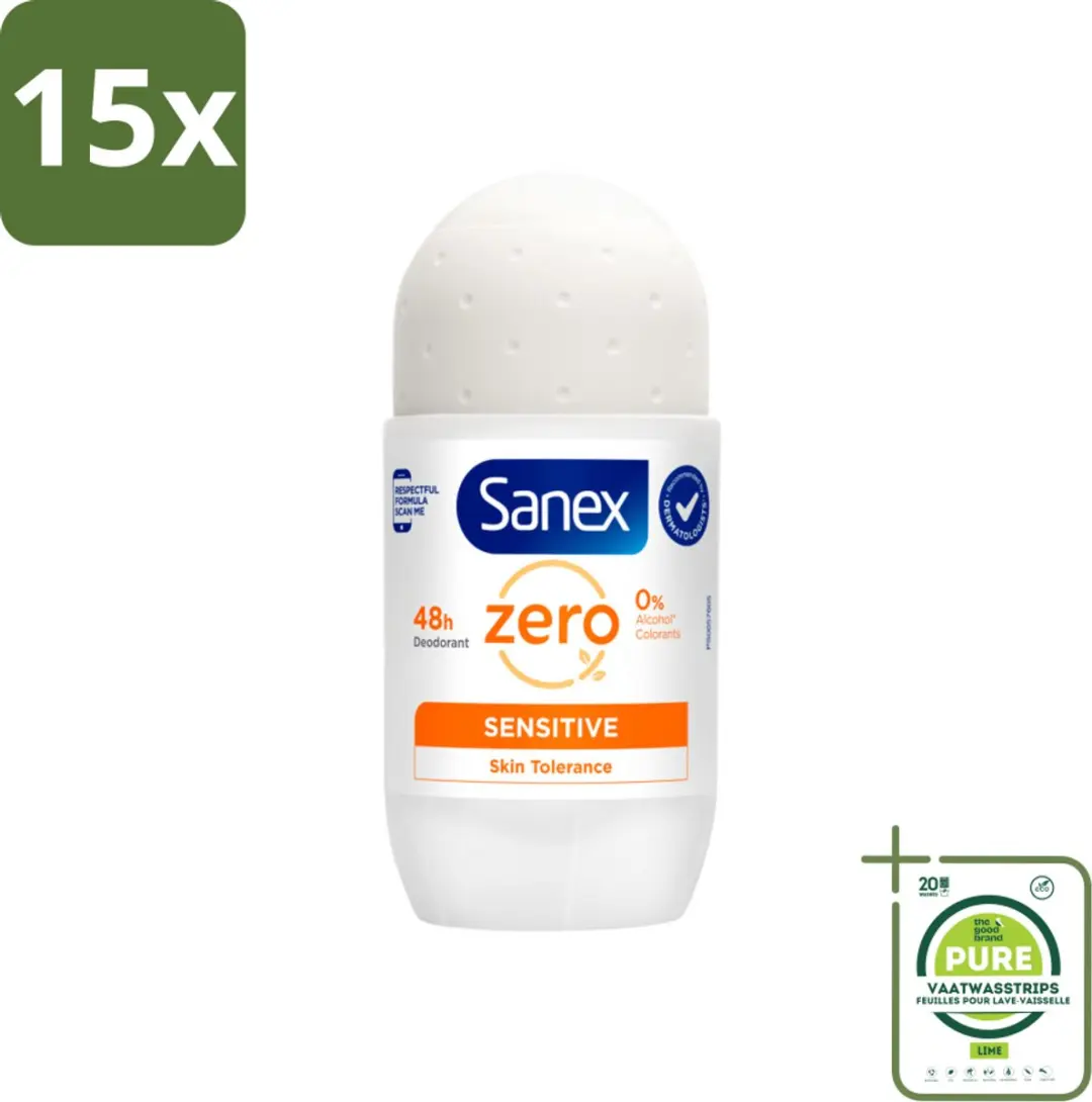 Sanex Deodorant Roller Zero% Sensitive 50ml