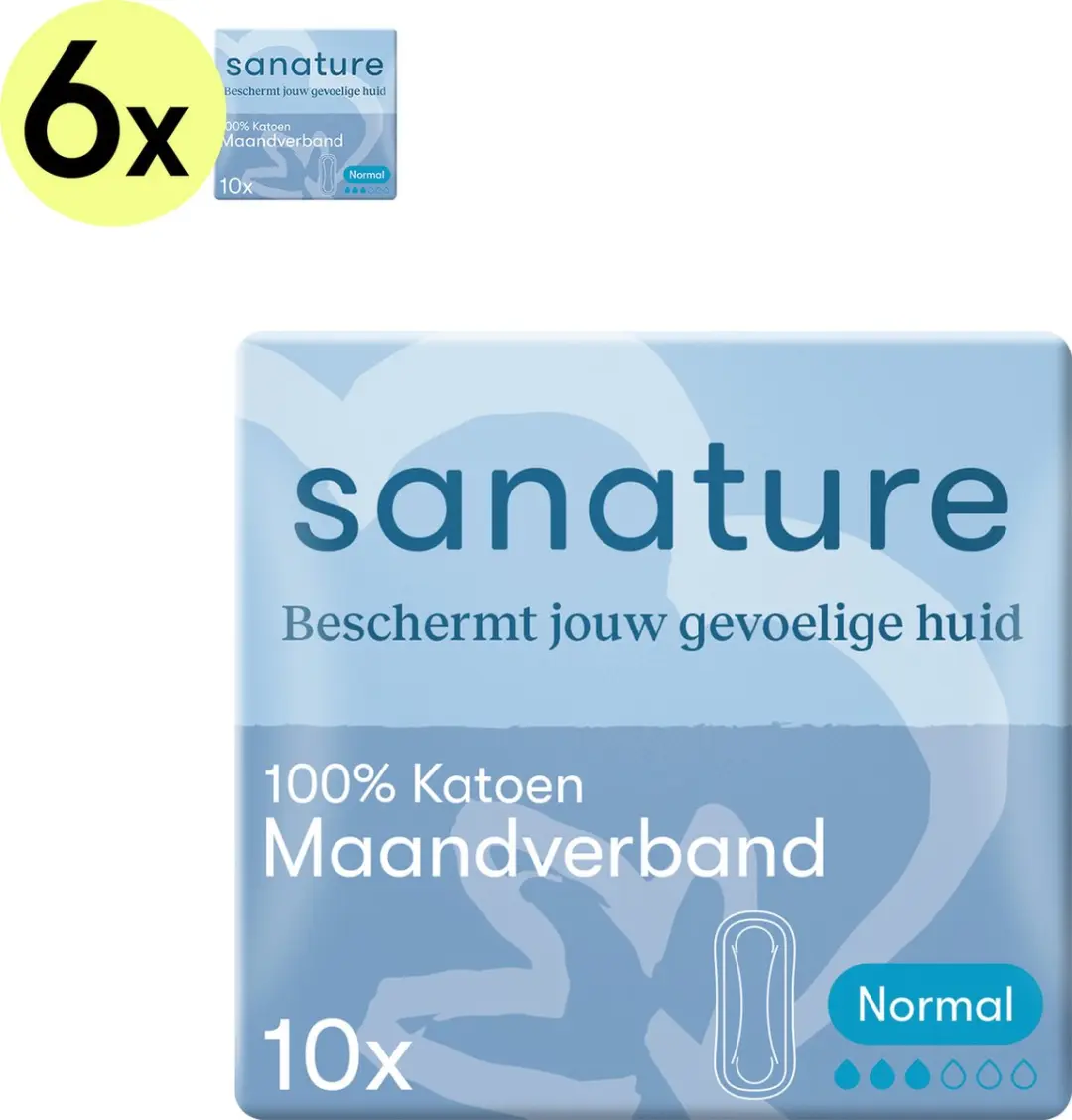 Sanature 100% Katoenen Maandverband Normaal