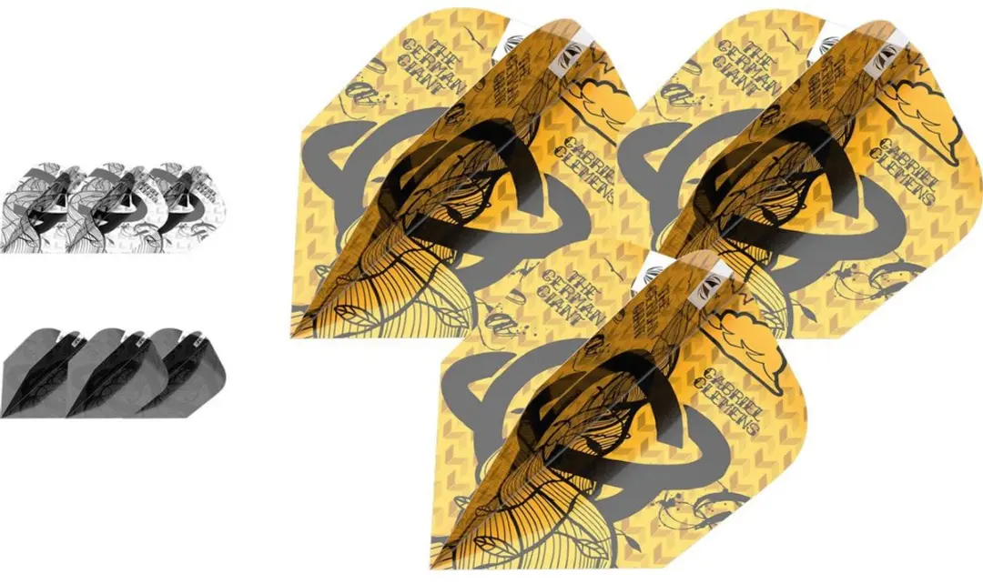 Target Gabriel Clemens 337450 Dart Flights - 3 Stuks - Geel/Wit/Zwart