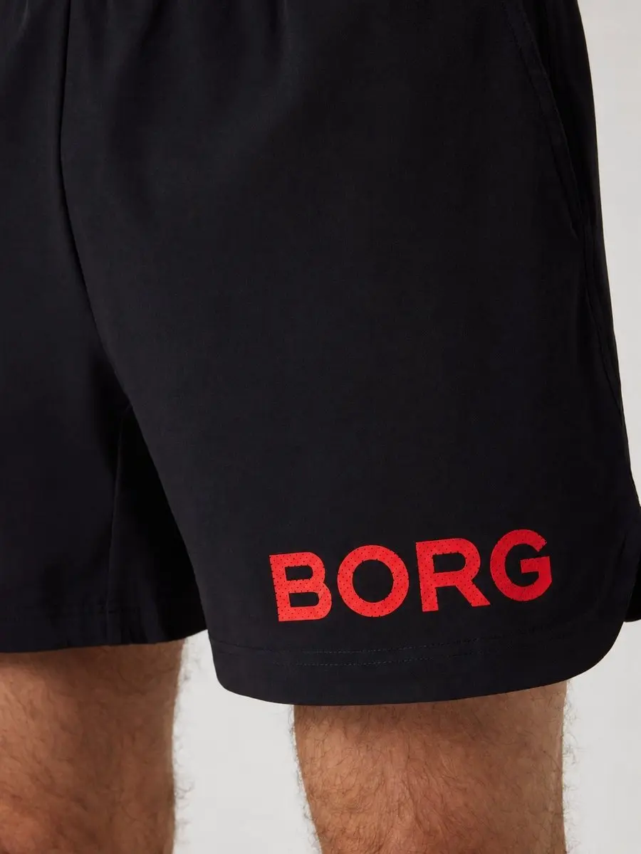 Björn Borg Korte Sportbroek Heren - Maat L - Zwart/Rood
