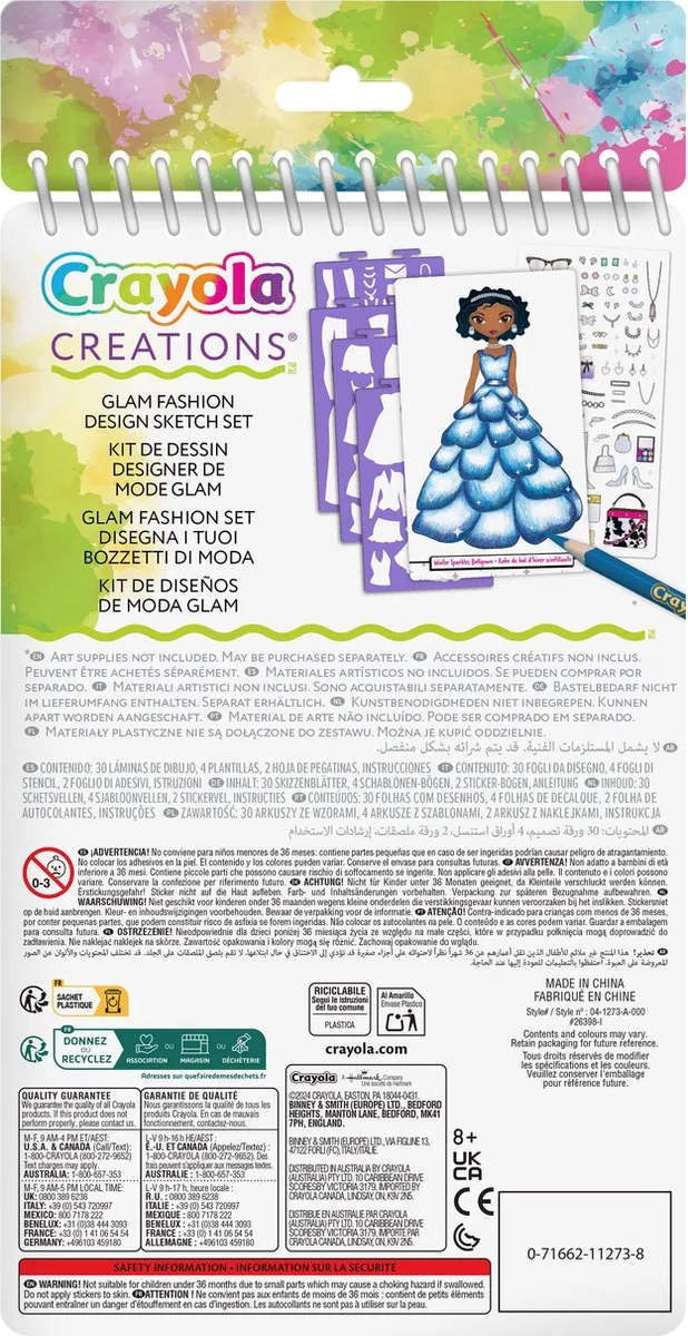 Crayola Creations Glam Fashion Kleurboek - Veelkleurig - 30 Pagina's