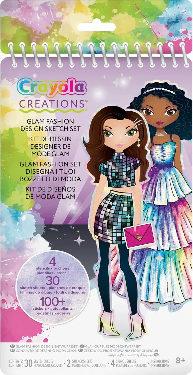 Crayola Creations Glam Fashion Kleurboek - Veelkleurig - 30 Pagina's