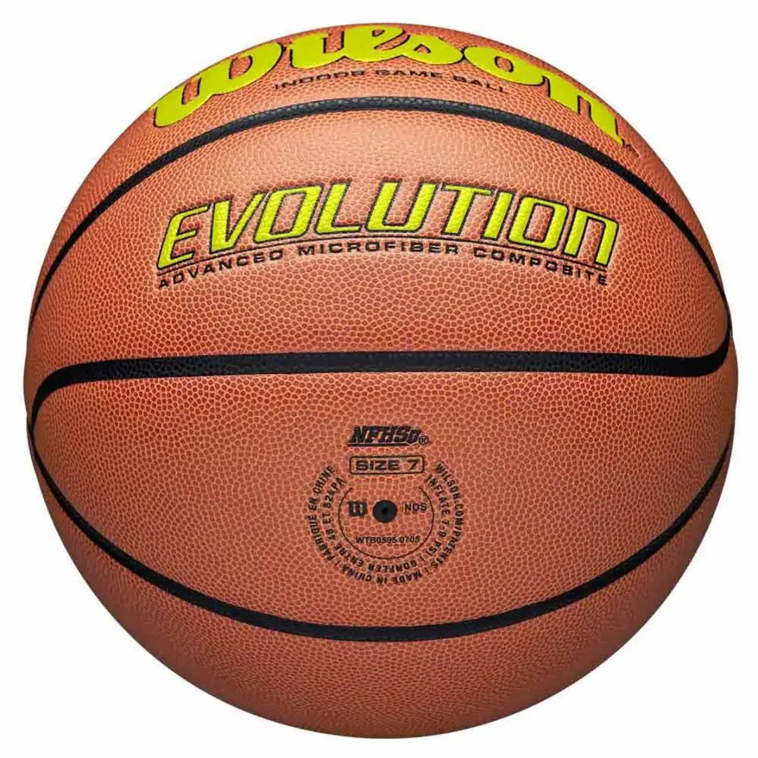Wilson Evolution 295 Game Basketbal Bal - Maat 7 - Oranje