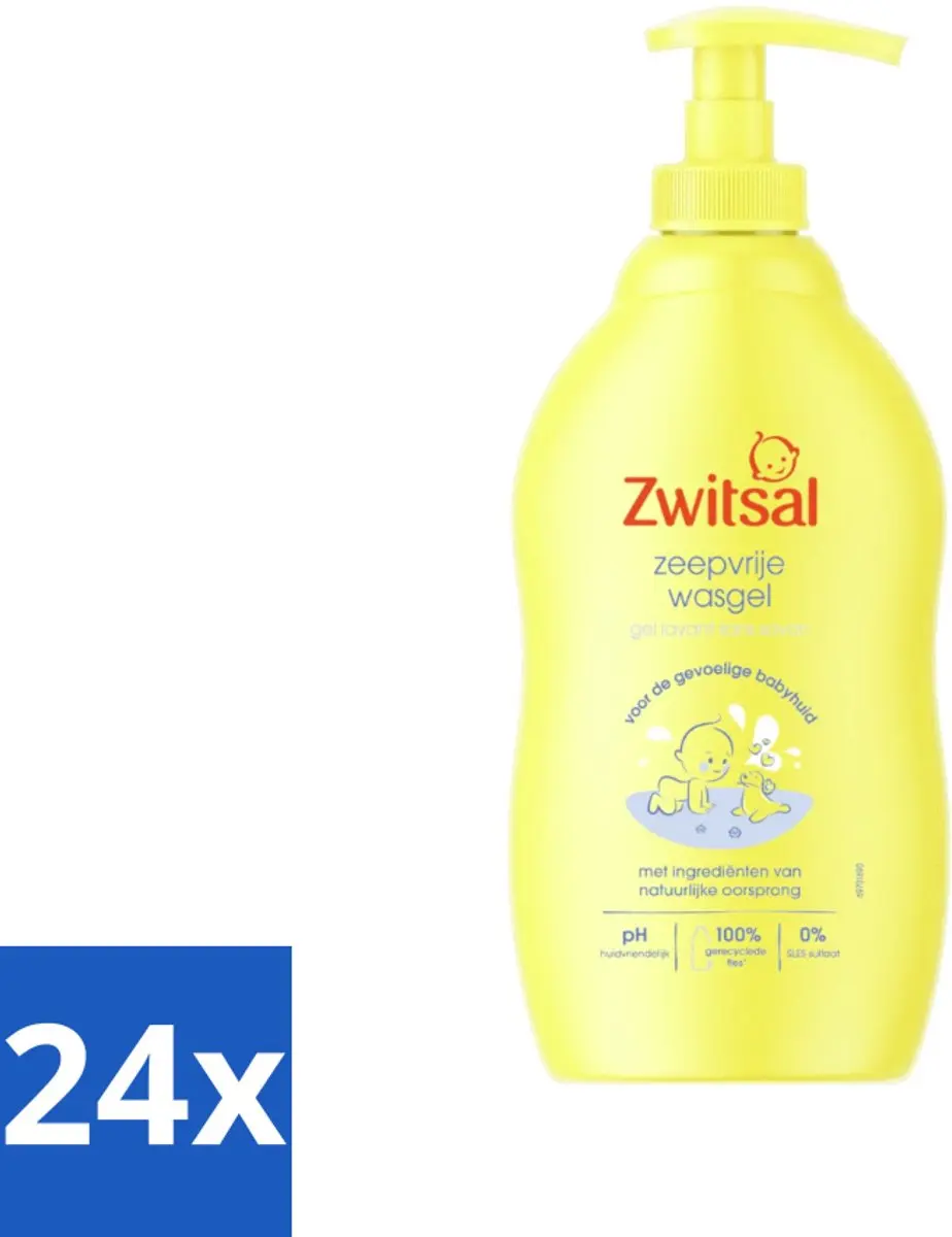 Zwitsal Zeepvrije Wasgel 400ml - 24 Stuks