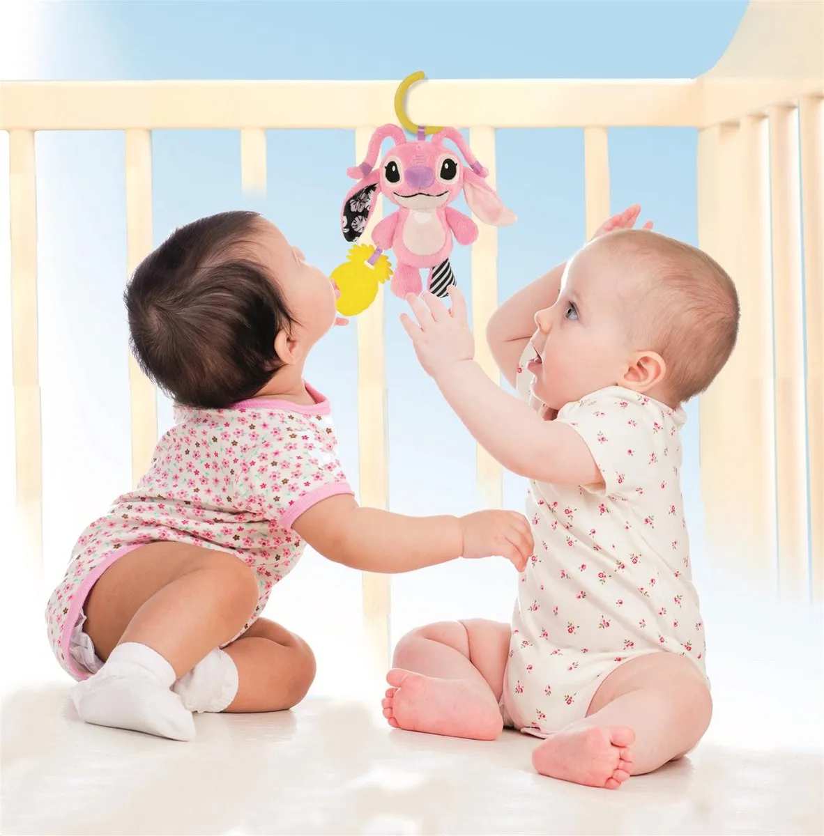 Clementoni Stitch Knuffel Angel - Roze - Met Bijtring
