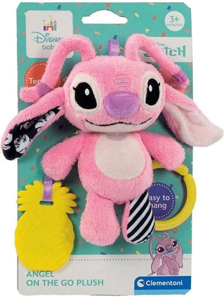 Clementoni Stitch Knuffel Angel - Roze - Met Bijtring - afbeelding 6 van 6