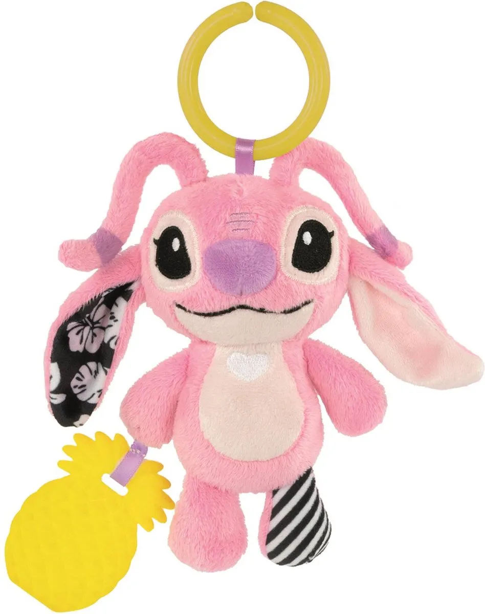 Clementoni Stitch Knuffel Angel - Roze - Met Bijtring