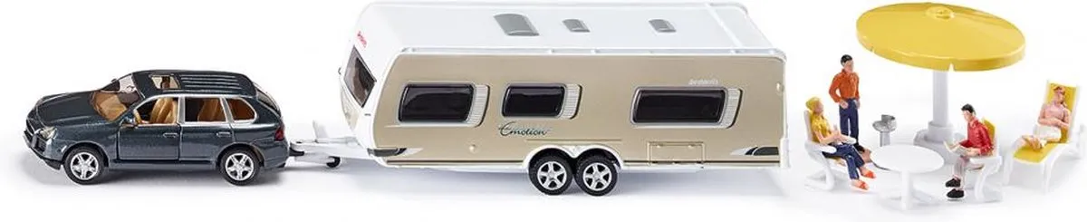 SIKU 2542 Porsche Macan Dethleffs Caravan 1:55