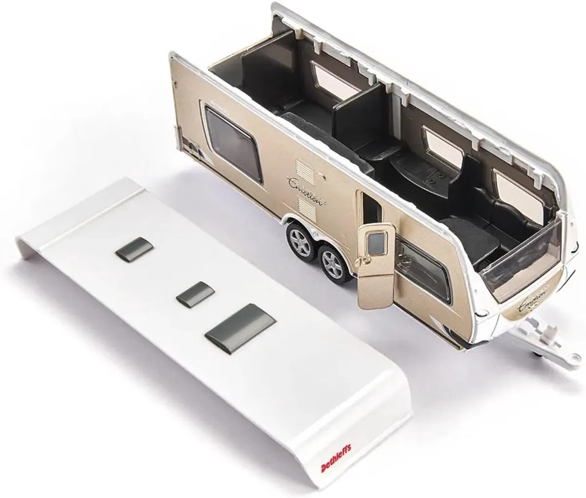 SIKU 2542 Porsche Macan Dethleffs Caravan 1:55 - Meerkleurig