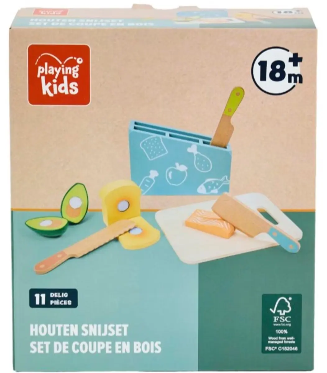 Playing Kids Houten Snijset 11-delig