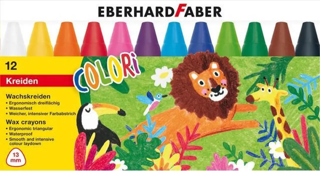 Eberhard Faber Colori WasKrijt 12 Stuks - EF-524010