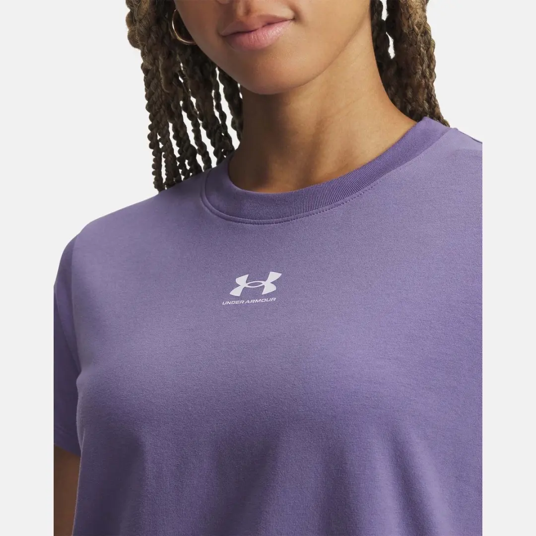 Under Armour Ua Rival Core SS T-shirt - Vrouwen - XS - Paars