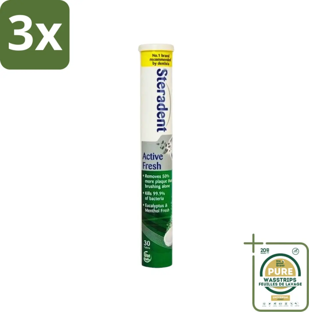 Steradent Active Fresh Reinigingstabletten