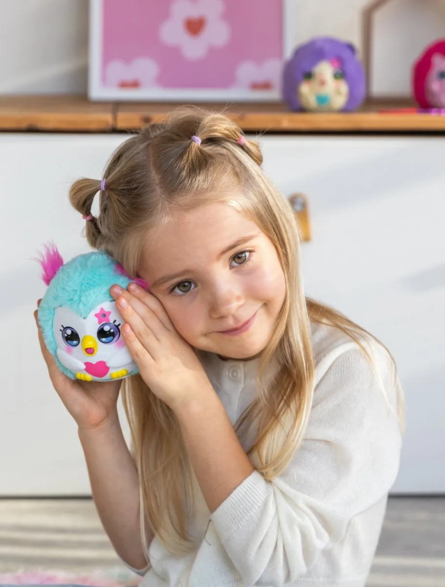 Jumbo Funtasy Family Kiss-meez Uil Interactieve Knuffel - Blauw