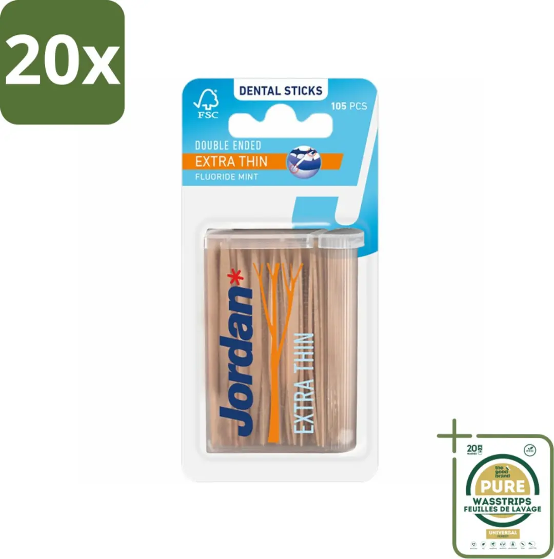 Jordan Tandenstokers Double Ended Extra Thin 2100 Stuks