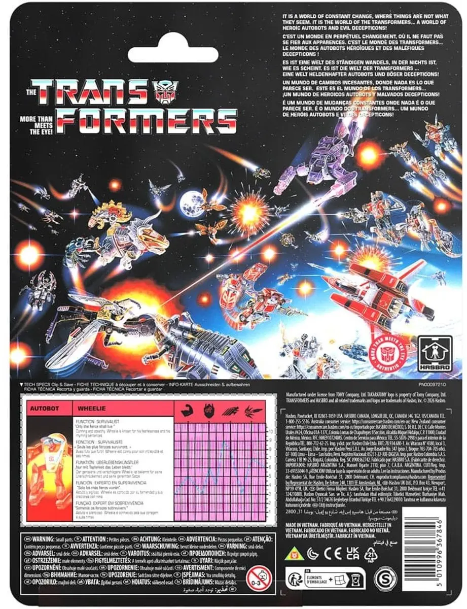 Hasbro Transformers Retro Autobot Wheelie G22585L0 - 11cm - Multi