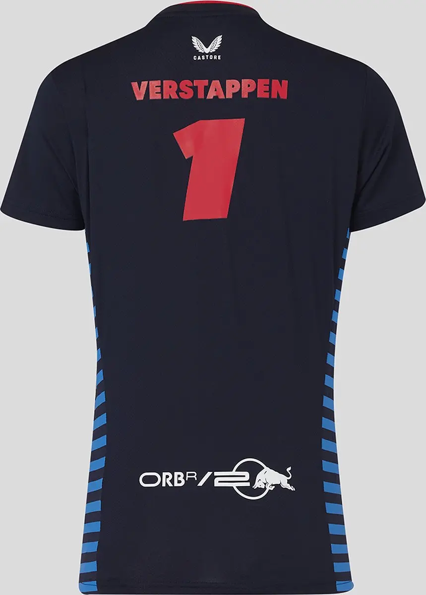 Castore Oracle Red Bull Racing Max Verstappen Dames Shirt - S - Blauw