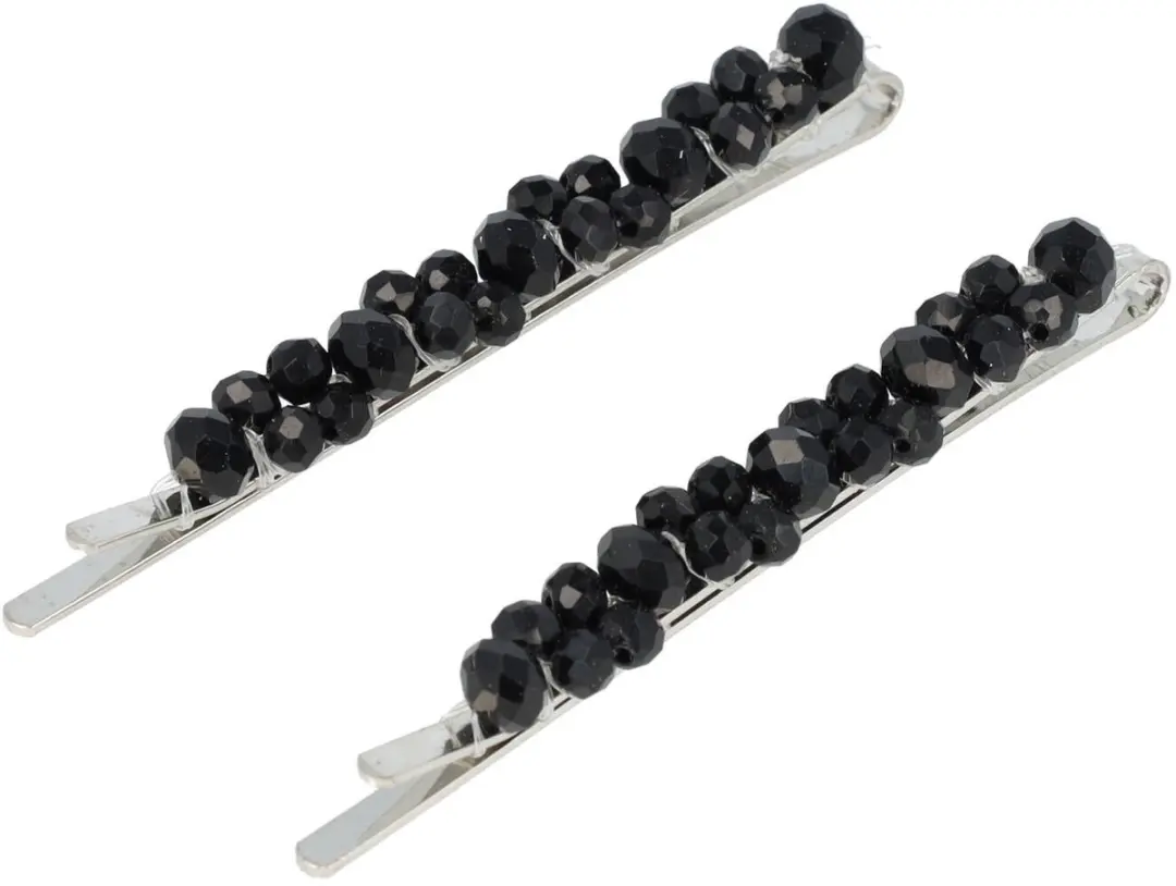 Haarsoires Schuifspeldjes 7cm Zwart - Set van 2