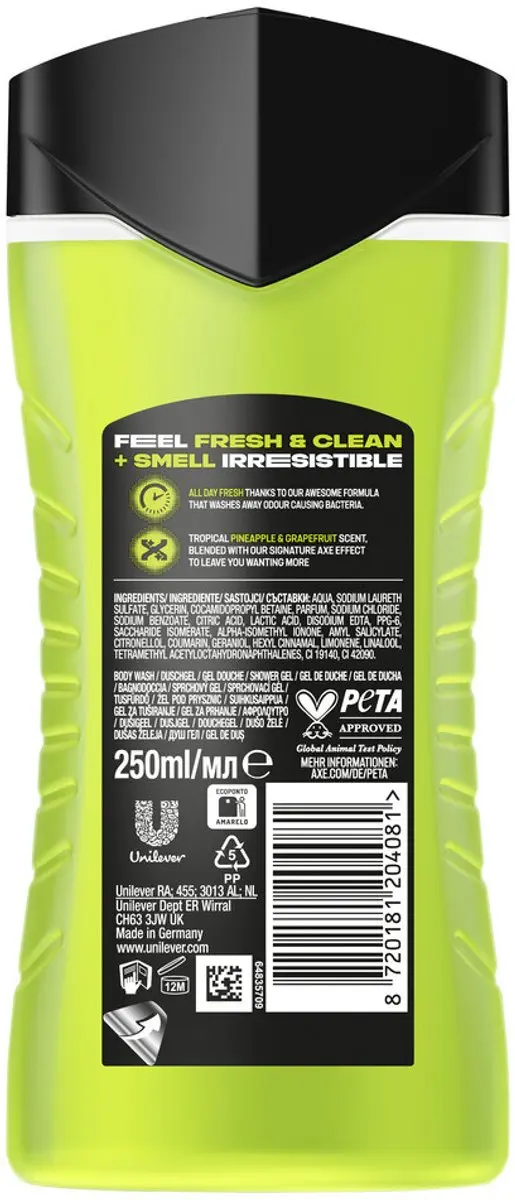 Axe Epic Fresh Douchegel 3-in-1 - 500ml (2x250ml)