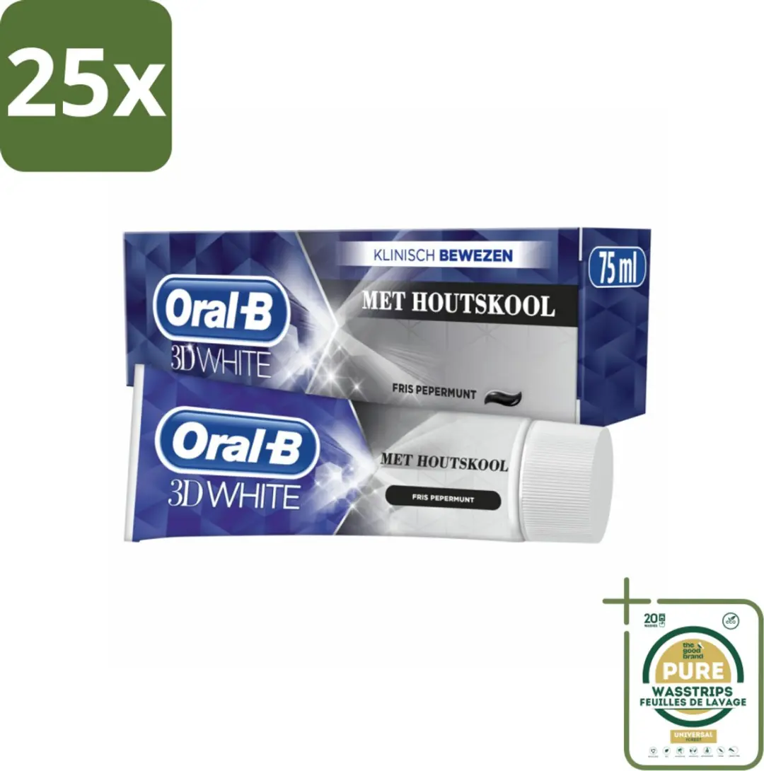 Oral-B Tandpasta 3D White Houtskool 75ml