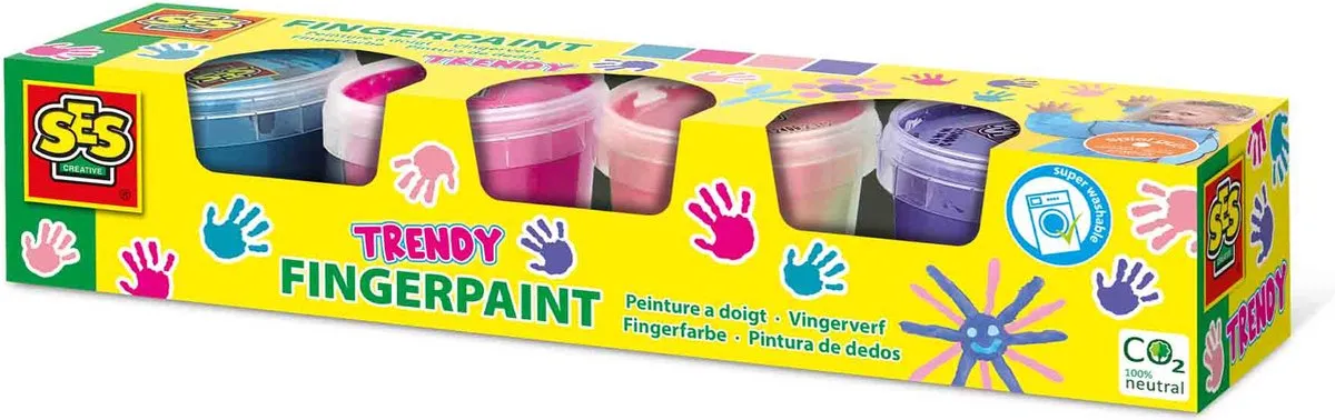 SES Creative Vingerverf Trendy 4x110ml
