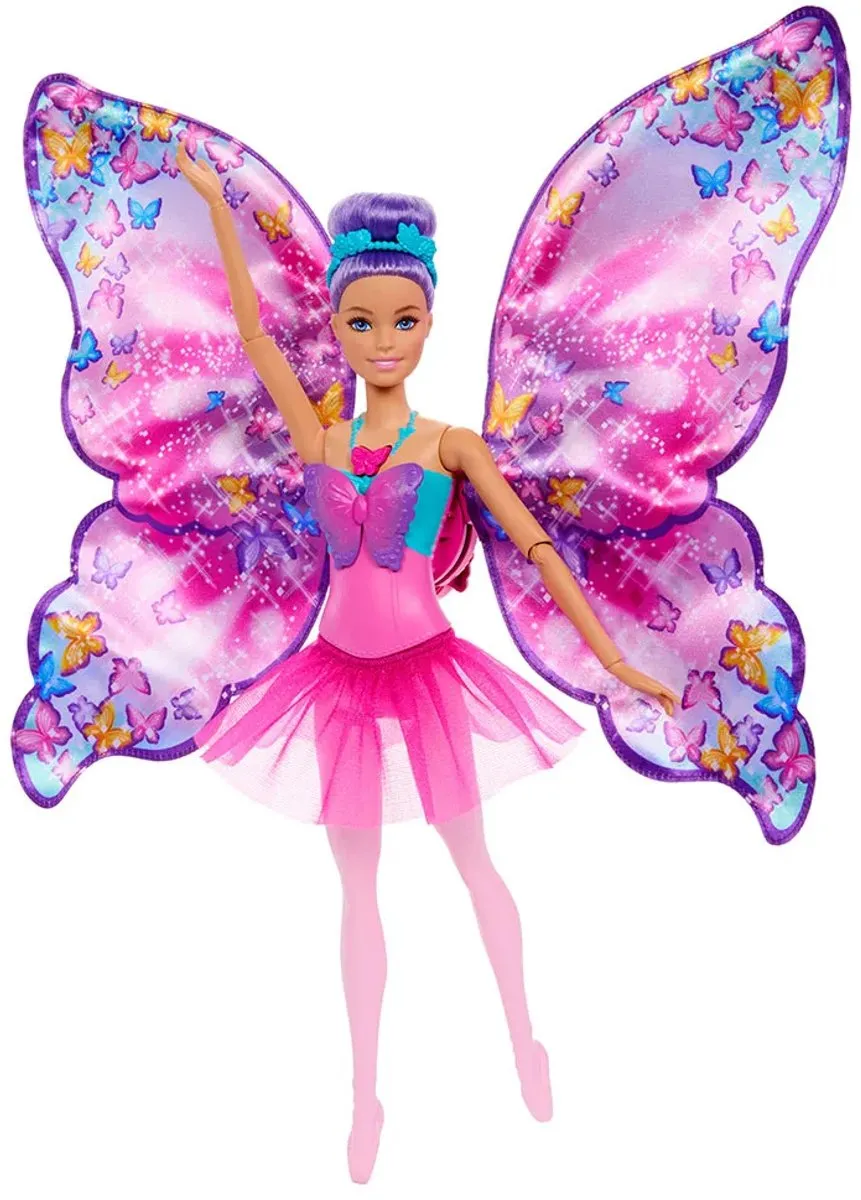 Barbie Dans- en Fladderpop HXJ10 - Magische Vlindervleugels Multicolor