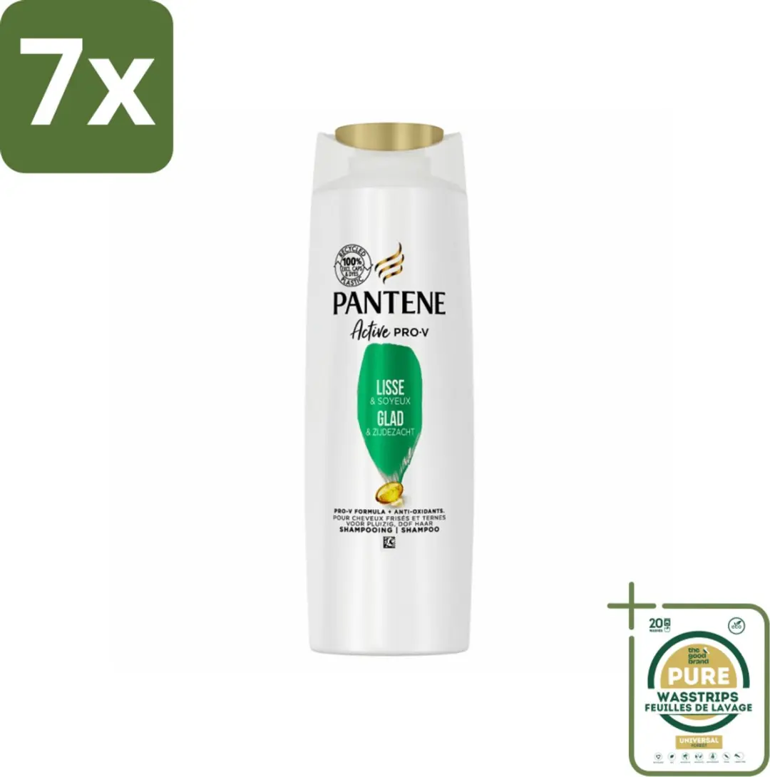 Pantene Glad & Zijdezacht Shampoo 7x225ml