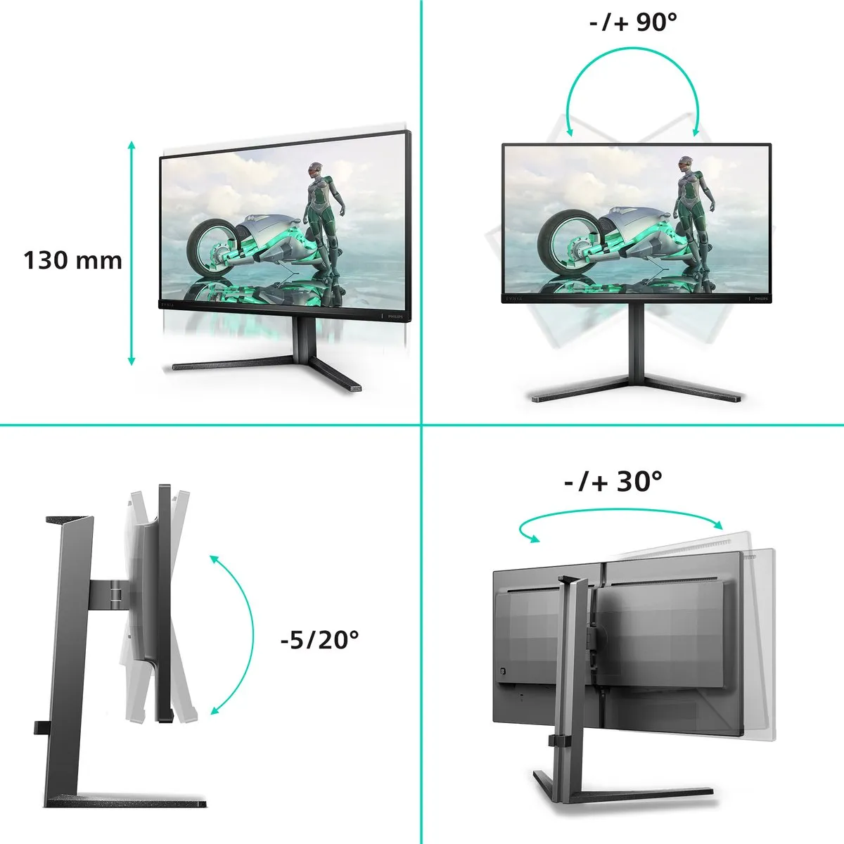 Philips Evnia 25M2N3200U Monitor - Grijs