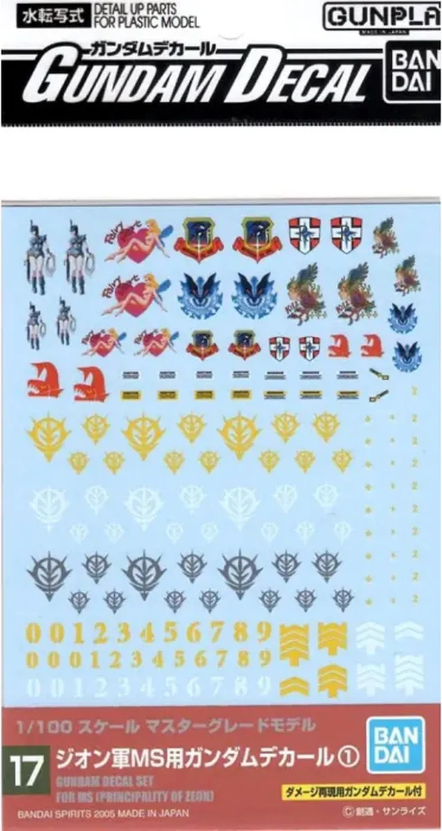 Bandai Namco Gundam Decal No.017 1:10