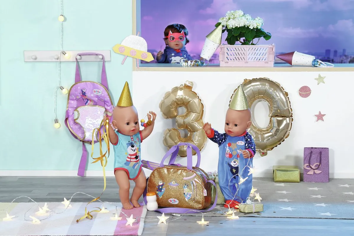 Baby Born Happy Birthday Romper 36 - Blauw - afbeelding 6 van 6