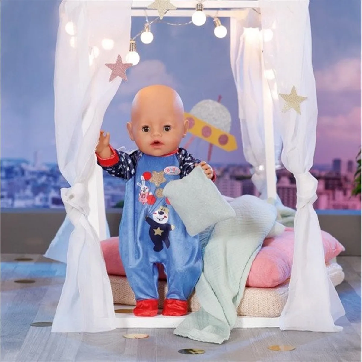 Baby Born Happy Birthday Romper 36 - Blauw