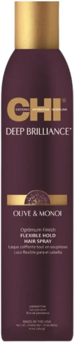 Chi Natural Life Deep Brilliance Haarspray 284g - 177ml - Kroeshaar