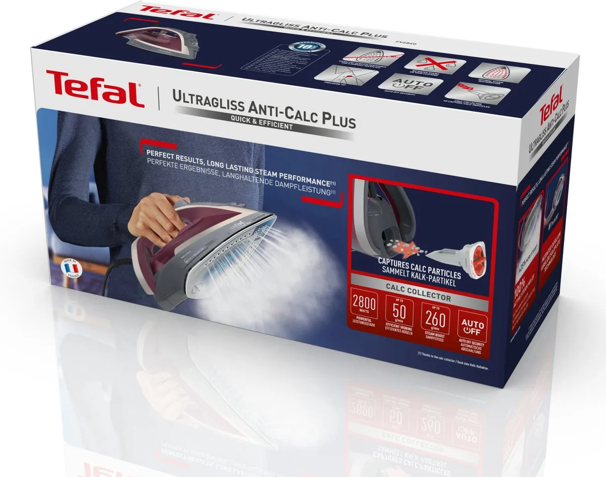 Tefal stoomstrijkijzerUltragliss Anti-Calc Plus FV6840