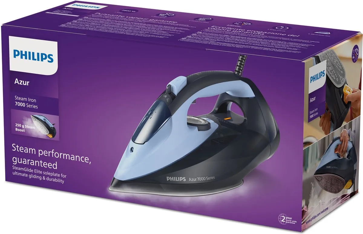 Philips 7000 Series DST7041 Strijkijzer - 2800W - Blauw