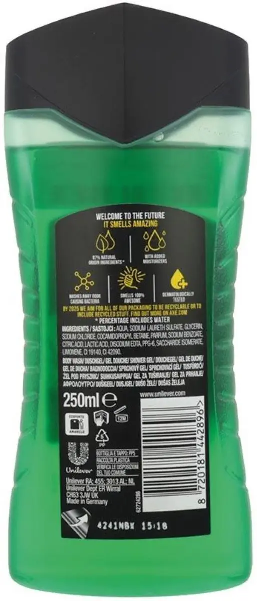 Axe Jungle Fresh Douchegel 3-in-1 250ml