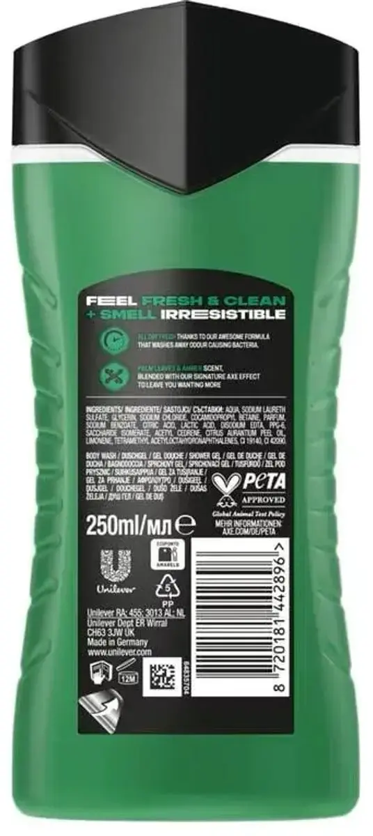 Axe Jungle Fresh Douchegel 3-in-1 250ml