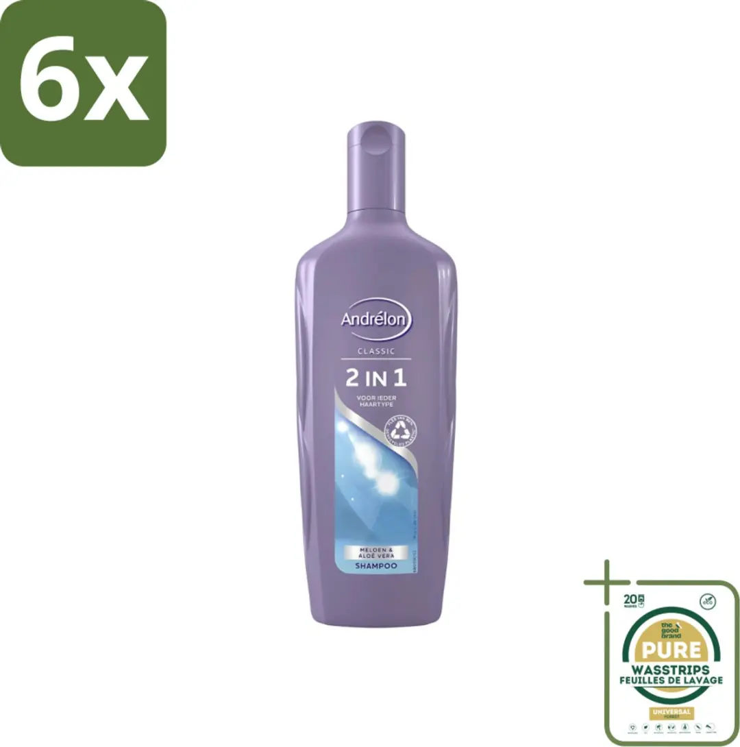Andrélon 2-in-1 Shampoo Meloen & Aloë Vera - 6x300ml