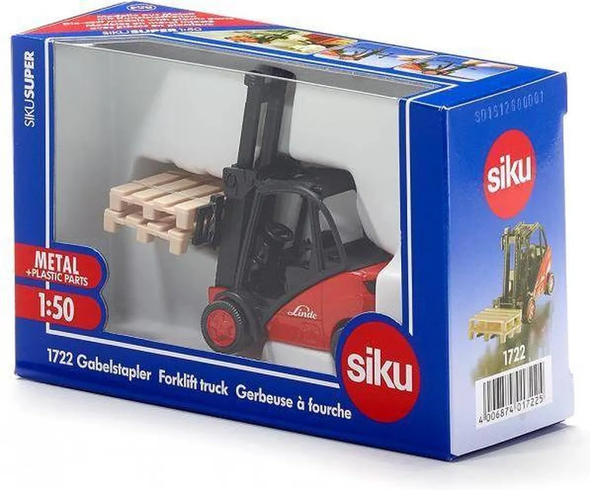 SIKU 1722 Linde Heftruck 1:50 - Rood - Metaal/Kunststof