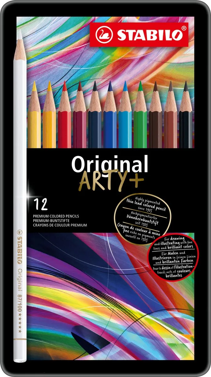 STABILO Original Kleurpotloden 12 Stuks - Metaal Etui